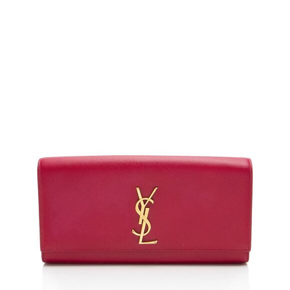 Saint Laurent Grain de Poudre Monogram Kate Clutch - Picture 1 of 15